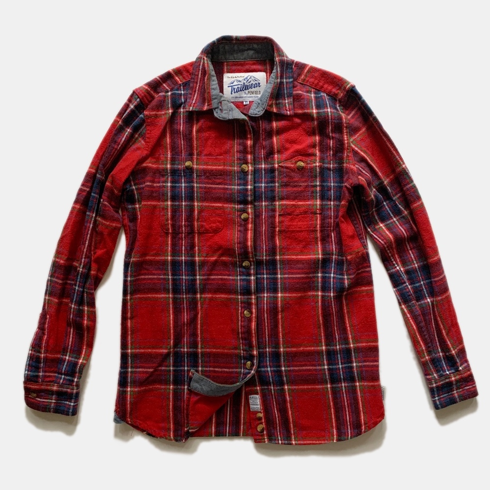 Madewell Red Flannel Shirt XS